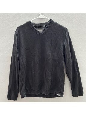 Eddie Bauer Black V-Neck Sweater Mens Size S
